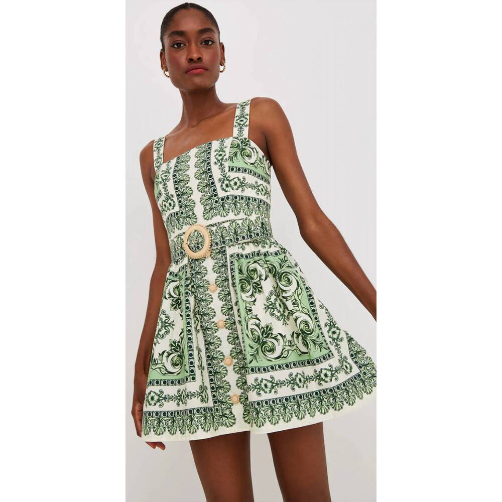 NEW CARA CARA candy mini dress in hudson scarf mint